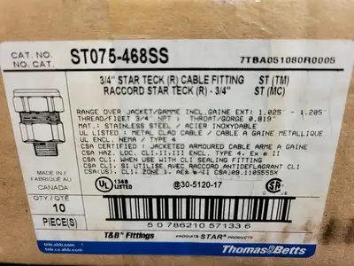 NEW THOMAS BETTS ST075-468SS