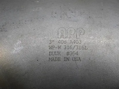 3" APP Flanged Stainless Steel 90° Elbow 40s A403 WP-W 316/316L DUUK #364 Used