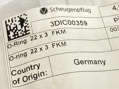 USED SCHEUGENPFLUG O-RING 22.0MM X 3.0MM FKM LOT OF 8