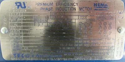 NEW TECO WESTINGHOUSE DTP0052 MOTOR 5HP 230/460V ASCH UW001 184T 1-1/8" DIA.