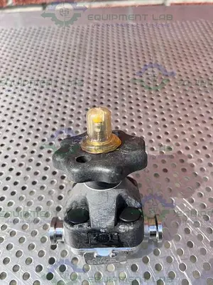 USED ITT PURE FLO .75-F-419-6-4-TM-CWP150 DIAPHRAGM VALVE W/ 3/4" SANITARY FITTING