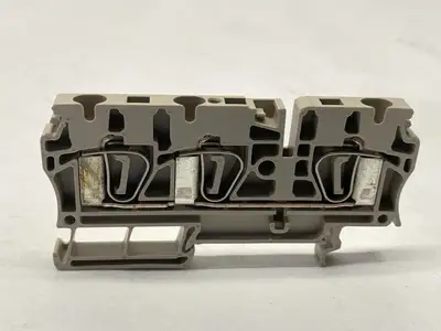 USED WEIDMÜLLER TERMINAL BLOCK DARK BEIGE 32A 800V ZDU 4/3AN LOT OF 10