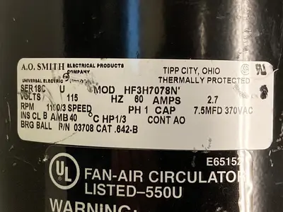 New | in-Stock AO SMITH HF3H7078N Industrial Controls Ohio US | Surplus Asset Holdings #1242658