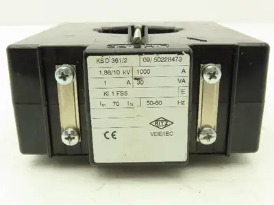Ritz KSO 361/2 Current Transformer 1.86/10kV 1000A 1A Kl 1FS5