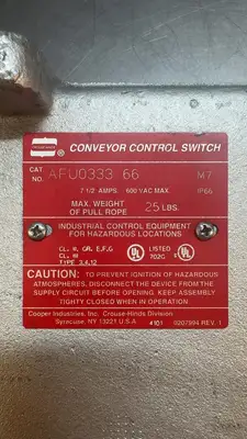 Used Crouse-Hinds Crouse-Hinds AFU033366 Relays & Switches South Carolina US | Palmetto Automation #1505719
