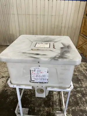 Used Plastic Process Equipment Material Bin with Lid 410lb Capacity 32x32 Bins Michigan US | Maverick Industrial Sales #1400706