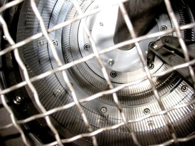Escher-Wyss P-360/2 pusher centrifuge, 316SS.