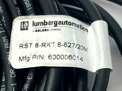 RST 8-RKT 8-627/20M | Lumberg Automation  Sensor Cable M12 M/F 8-Pin 20m 600006014 - New – Open box