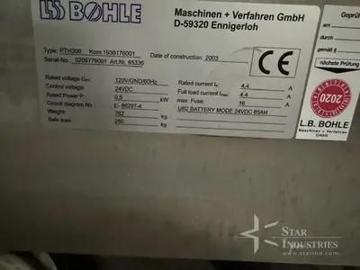 Used 2003 BOHLE PTH300 Pallet Stackers California US | Star Industries #1254840