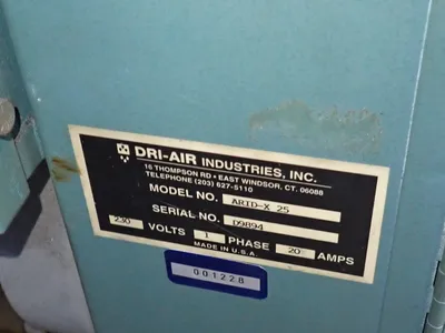 Used DRIAIR INDUSTRIES INC ARIDX 25 Misc Plastics Equipment Ohio US | HGR 24 #867250