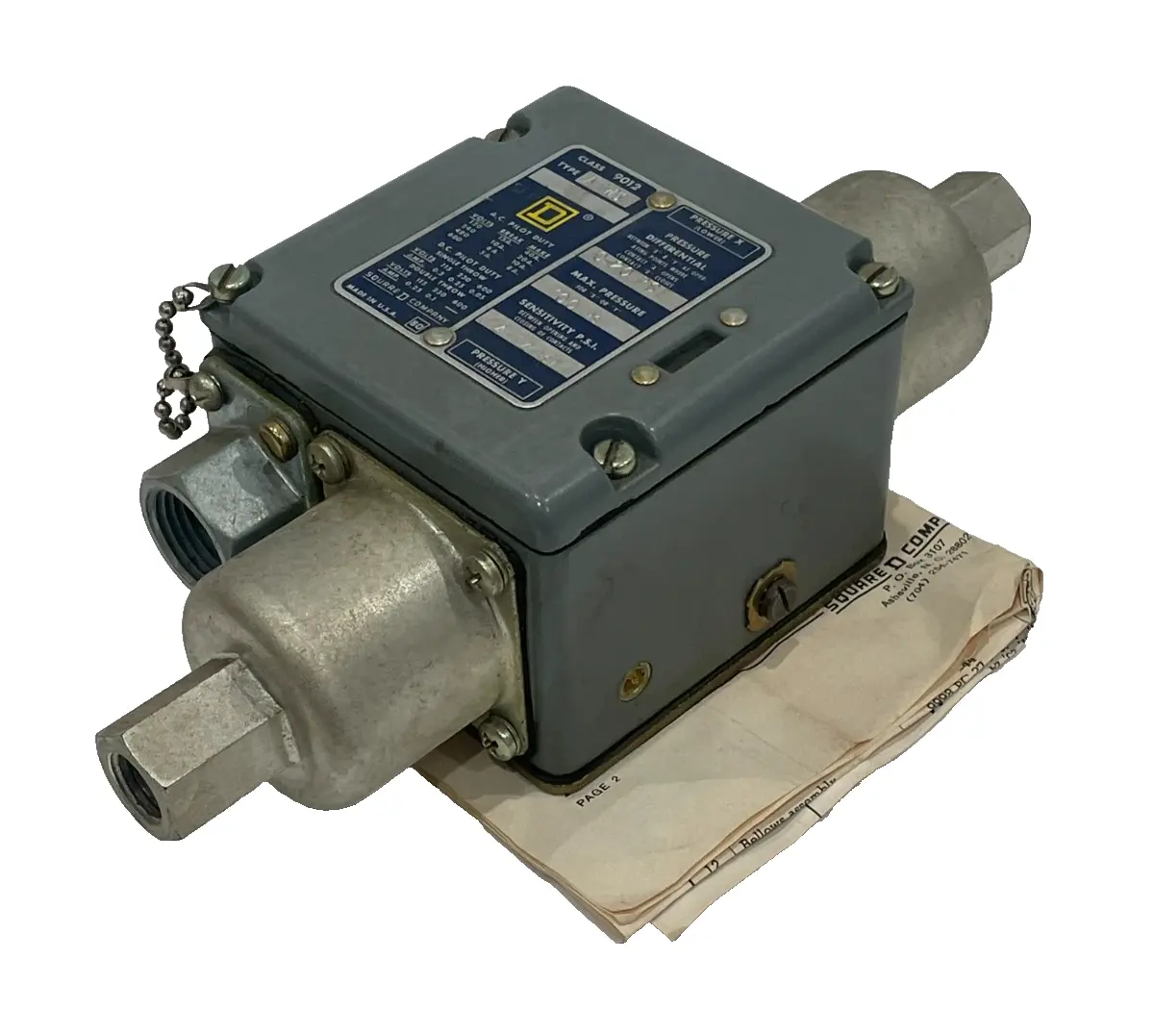 NEW SQUARE D 9012-AEW-5 PRESSURE SWITCH 9012AEW5