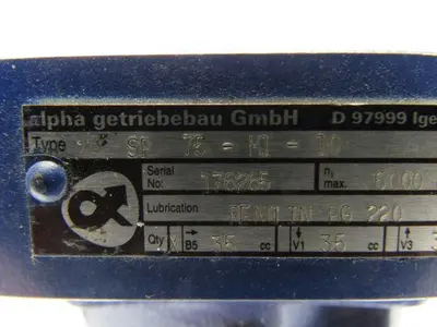 Alpha SP75-M1-10 High Speed Planetary Gearhead 10:1 Ratio 6000RPM Max.