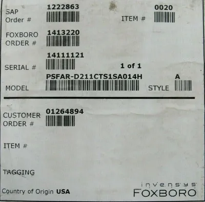 NEW FOXBORO IGP10-TS3C1F-M1L1 TRANSMITTER PSFAR-D211CTS1SA014H FW2.4A.6057