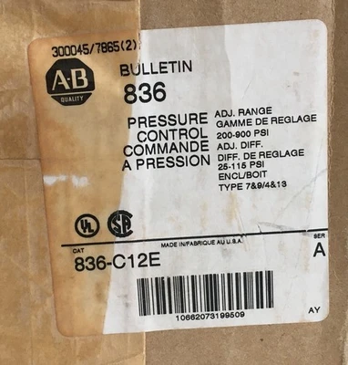 NEW Allen Bradley 836-C12E