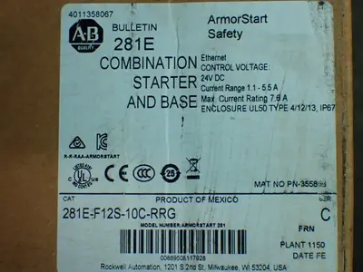 New | in-Stock ALLENBRADLEY 281EF12S10CRRG Starters Ohio US | HGR 24 #1064890