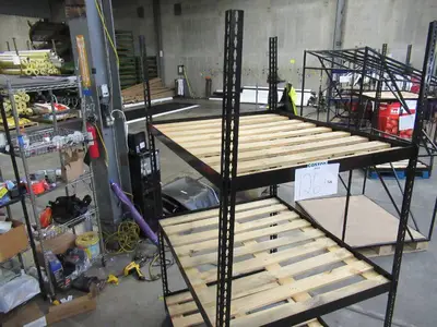 Adjustable Black Metal Frame Built to Fit Onto Pallets - Perfect for Projects