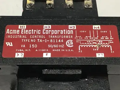 USED ACME ELECTRIC TA-1-81144