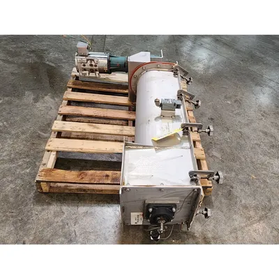 Used 1HP Stainless Steel Sanitary Screw Feeder 9" Dia. X 40"L