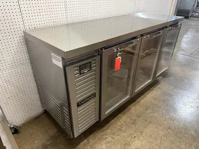New | in-Stock Continental Old Stock 79" Continental BB79NSSG Stainless Glass Door Back Bar Refrigerator 115V Bottle Coolers Illinois US | Falcon Restaurant Supply #1374981