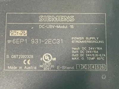 Used SIEMENS 6EP19312EC31 Uninterruptible Power Supplies Ohio US | HGR 24 #1266531