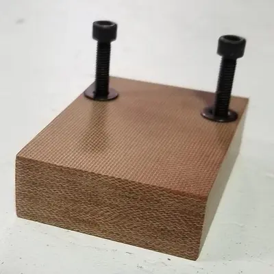 Pistorius 2.75" x 2" x .75" Phenolic Fence Block with 2 tapped holes, includes Mounting Hardware