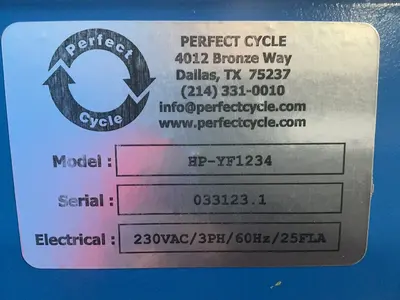 Used PERFECT CYCLE HPYF1234 Chemical & Process Equipment Ohio US | HGR 24 #1453572