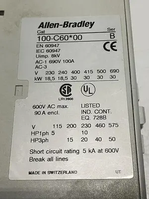 USED ALLEN BRADLEY 100-C60*00 SER B
