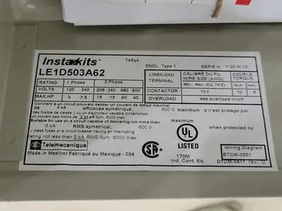 USED TELEMECANIQUE LE1D503A62
