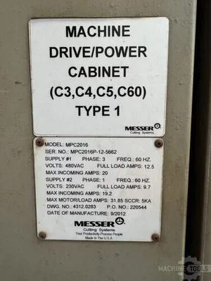 USED 2012 MESSER MPC2016