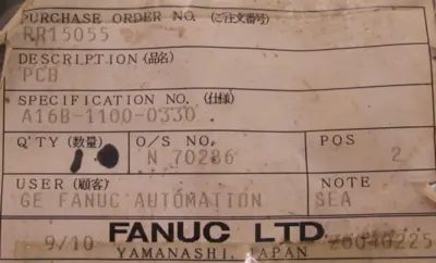 NEW FANUC A16B-1100-0330/05B DRIVE BOARD A16B1100033005B