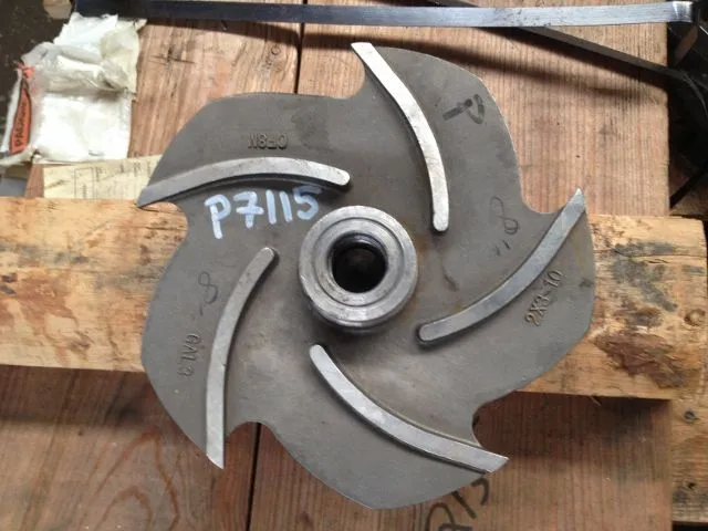 Goulds pump model 3196 impeller, size 8", 316 Stainless