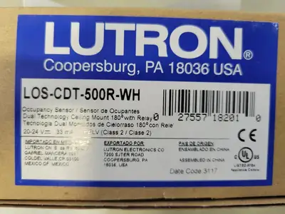 NEW LUTRON LOS-CDT-500R-WH