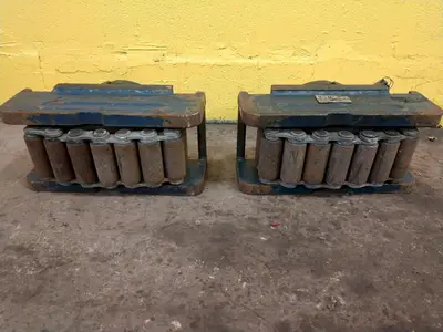 (2) 10 TON HILMAN ROLLERS MODEL #N10-SLP MACHINERY MOVING SKATES: STOCK 12993