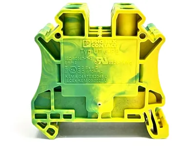 UT 6-PE,3044157 | Phoenix Contact UT 6-PE Ground Modular Terminal Block 3044157 LOT OF 3 - Used