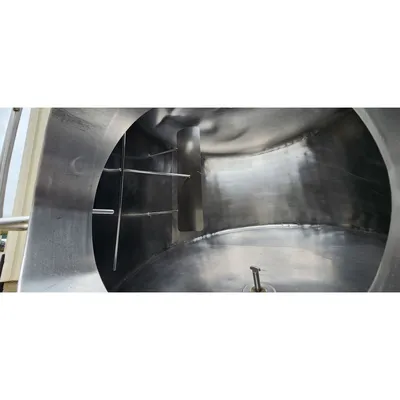 Used Stainless Steel Sanitary Insulated Slant bottom Liquid Tank  - 500 Gallon