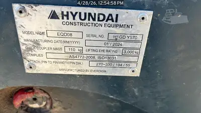 Used 2024 HYUNDAI HX85A Crawler Excavators Texas US | National Equipment Dealers #1422354