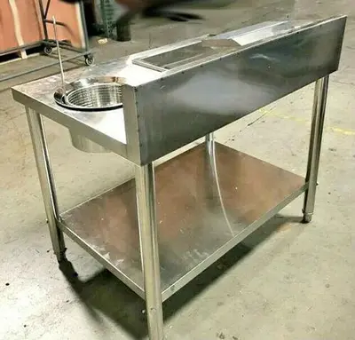 NEW Breading Table Fried Food Prep Breader Station Chicken Fish Vegetable Fry