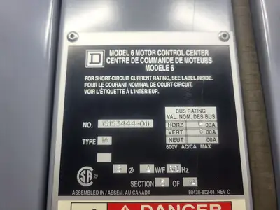 USED SQUARE D MODEL 6