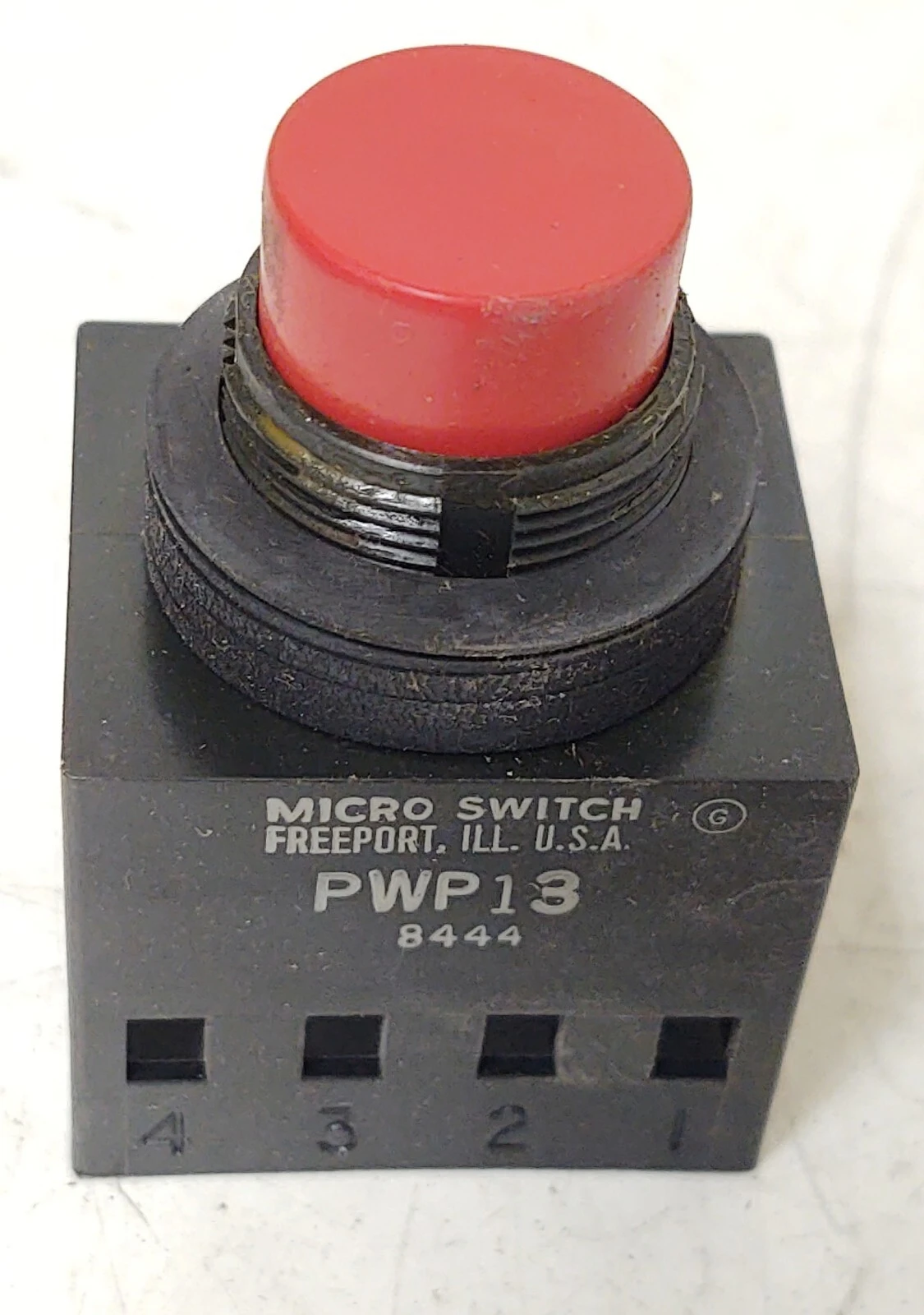 🔥 (2) HONEYWELL Micro Switch PWP13 Extended Head Red Pushbutton with Hardware