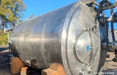 Used DCI Twin Motion Kettle, 3,000 Gallon | 316 Stainless Steel | Jacketed 150 PSI | Twin Agitators with Scrapers | Built 2007 | NB# 6749