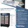 New | in-Stock Dukers New Dukers DSM-33R Commercial Glass Swing 2-Door Merchandising Reach-in Cooler Refrigerator Display Refrigerators Illinois US | Falcon Restaurant Supply #1376392