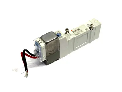 5SY3140-5HD | SMC  Pneumatic Solenoid Valve, DAMAGED PUSH-LOCK, LOT OF 4 - For parts or not working