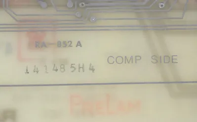 NEW RIS 141485H4 PC BOARD RA-852A, C-1022-992