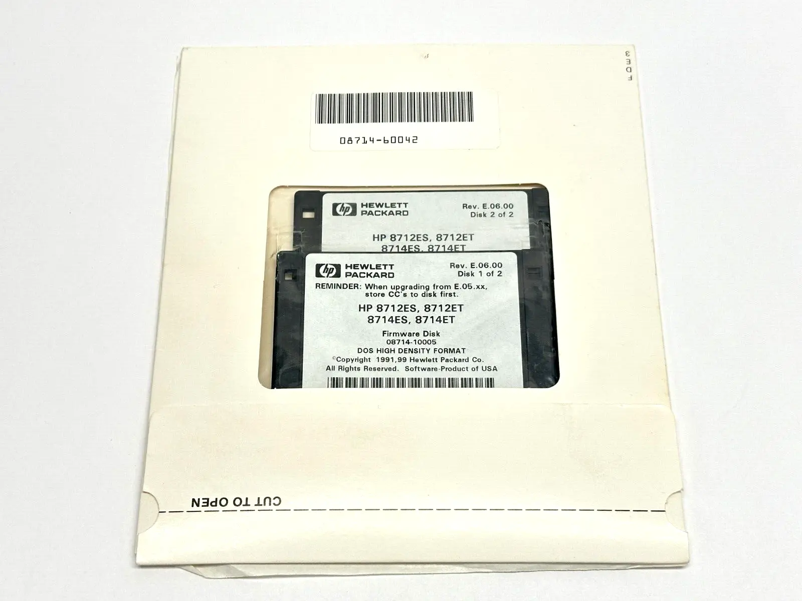 08714-60042 | Agilent  Firmware Upgrade Kit Rev E.06.00 8712ES/ET 8714ES/ET - New