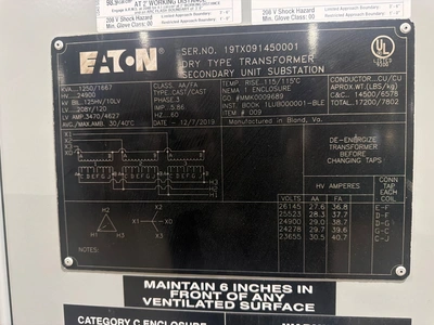 New | in-Stock 2019 EATON 478C642H31 Transformers Michigan US | iGAM Industrial Marketplace #1321606