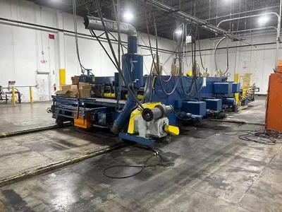 66" x 115" Koppers 2 color Rotary Die Cutter with Slotting section