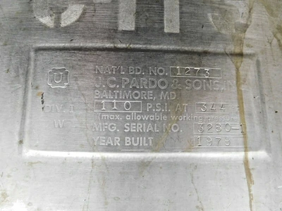 Used JC PARDO & SONS, INC. 1273 Autoclaves, Reactors & Kettles Ohio US | Equipment Recovery Corp. #1331356