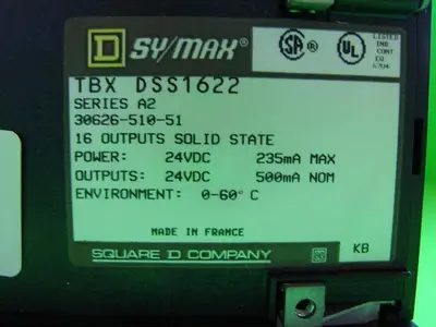 USED SQUARE D TBX DSS 1622