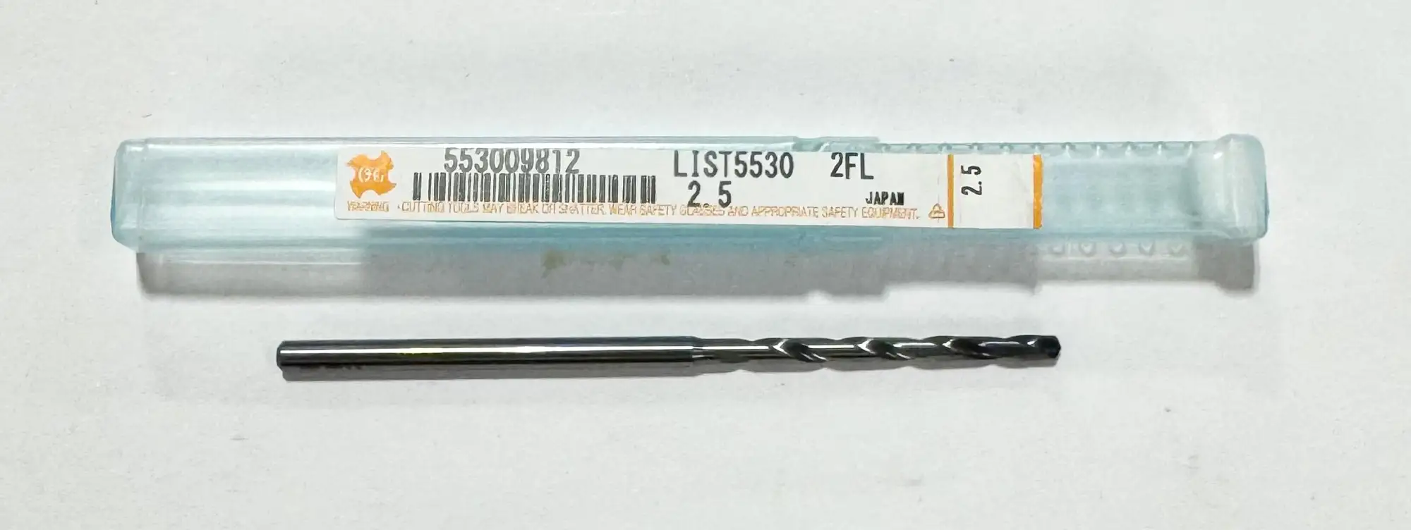 OSG 2.5mm Solid Carbide Drill 10xD Coolant Thru 2 Flute WD1 Coated
