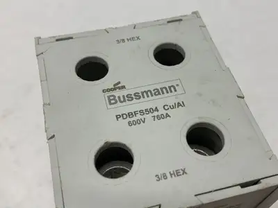 USED COOPER BUSSMANN POWER DISTRIBUTION BLOCK 600V 760A